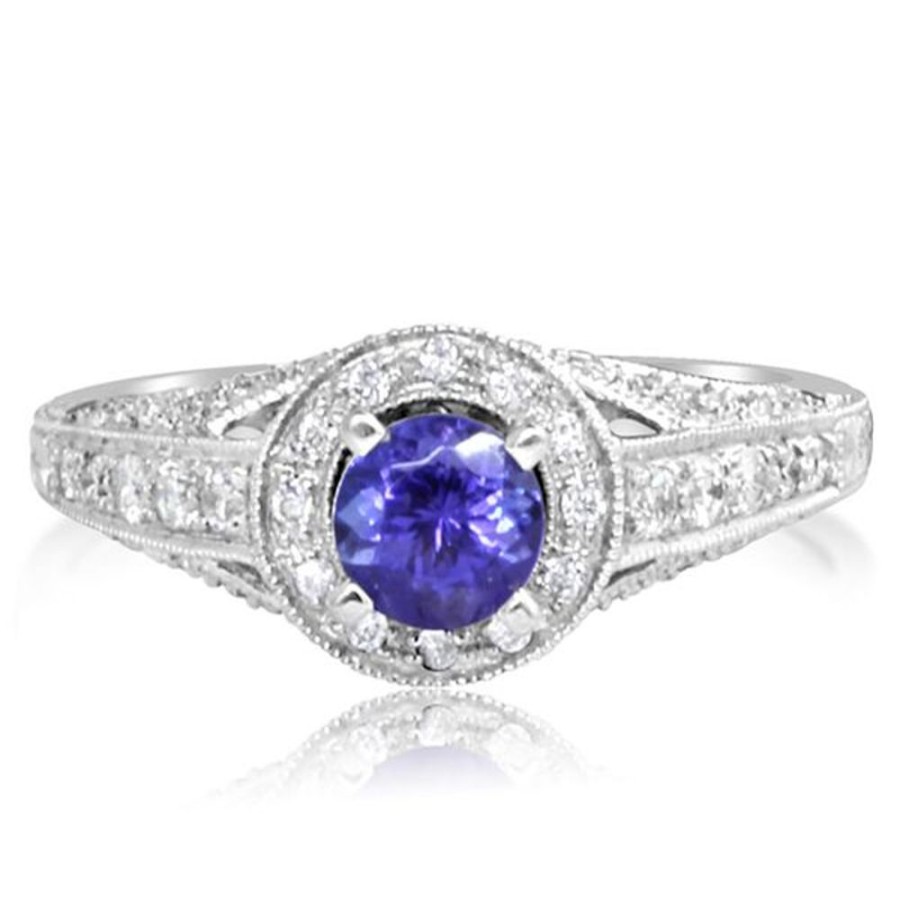 Colored Stone Jewelry Parle | White Gold Tanzanite Ring