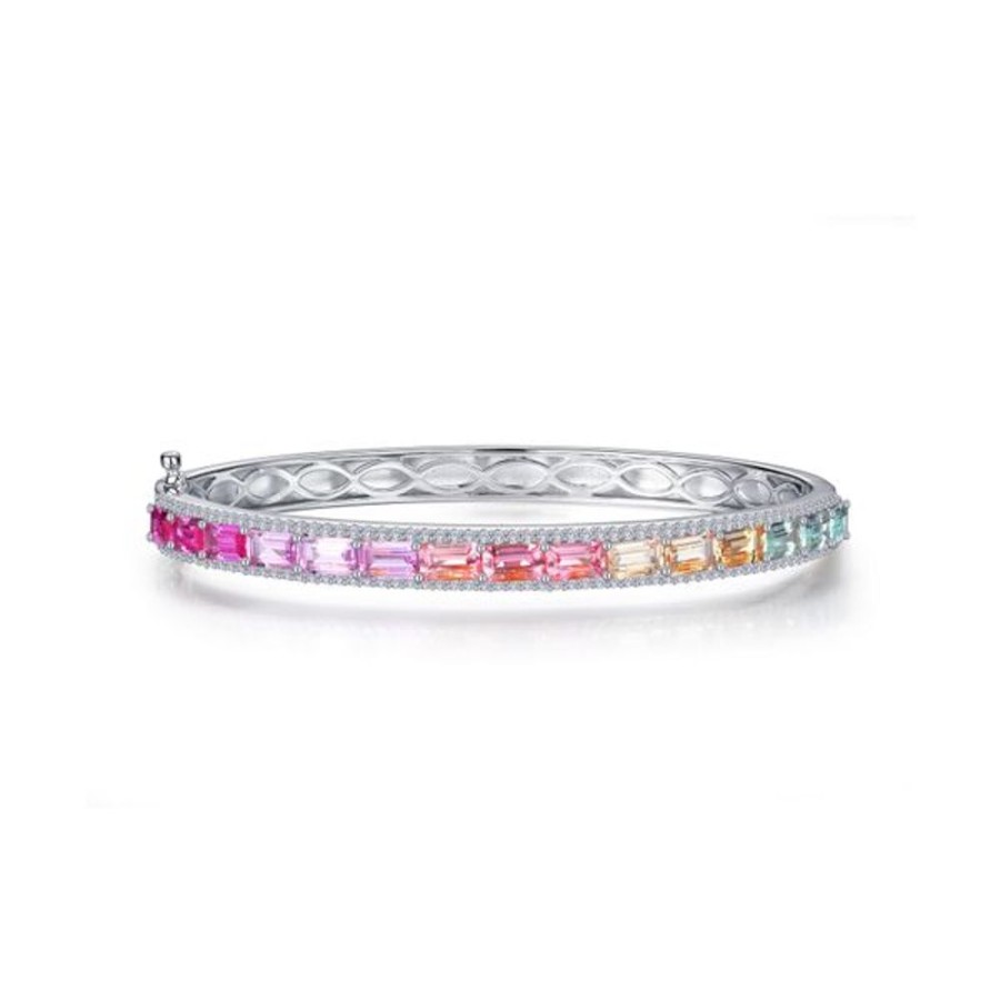 Silver Jewelry Lafonn | 5.98 Ctw Fancy Lab-Grown Sapphire Bracelet