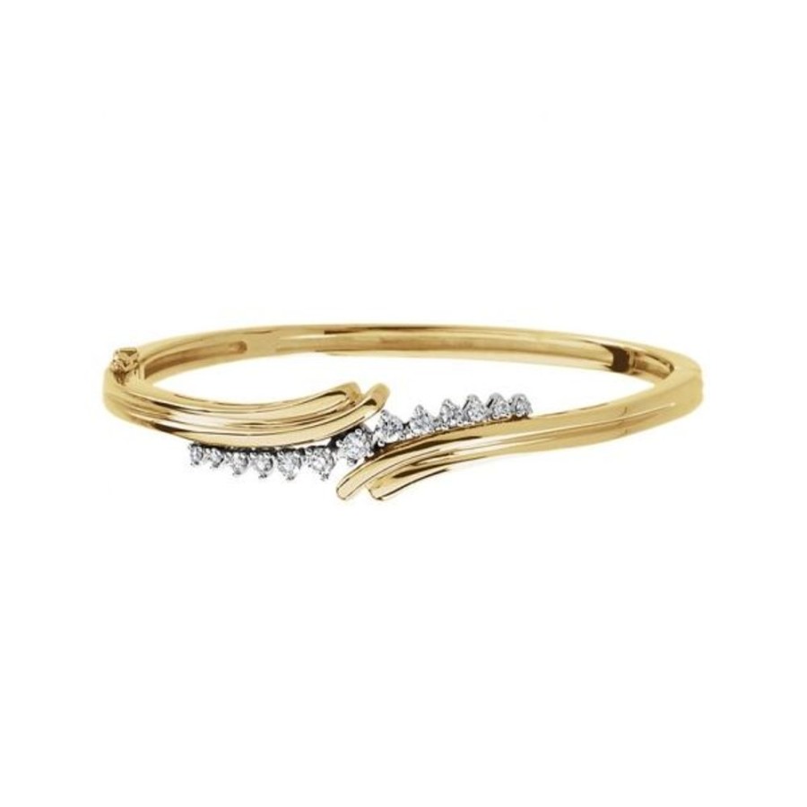 Diamond Jewelry Stuller | Accented Hinged Bangle Bracelet