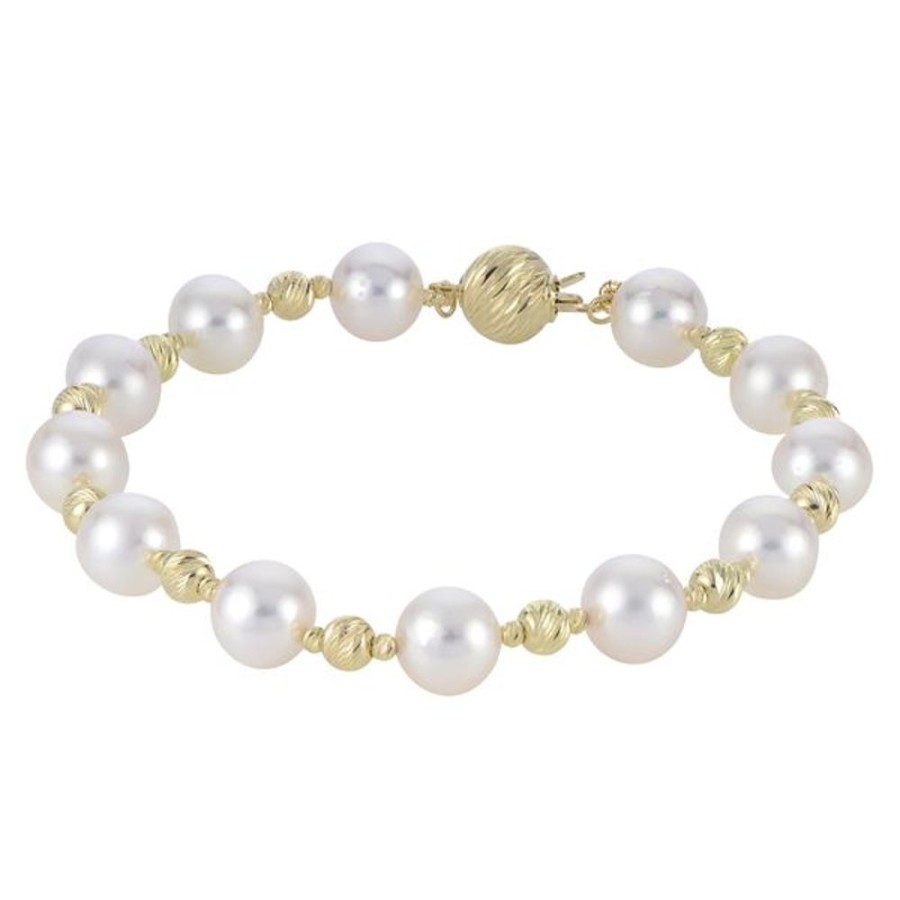 Pearl Jewelry Imperial Pearls | 14Kt Yellow Gold Akoya Pearl Bracelet