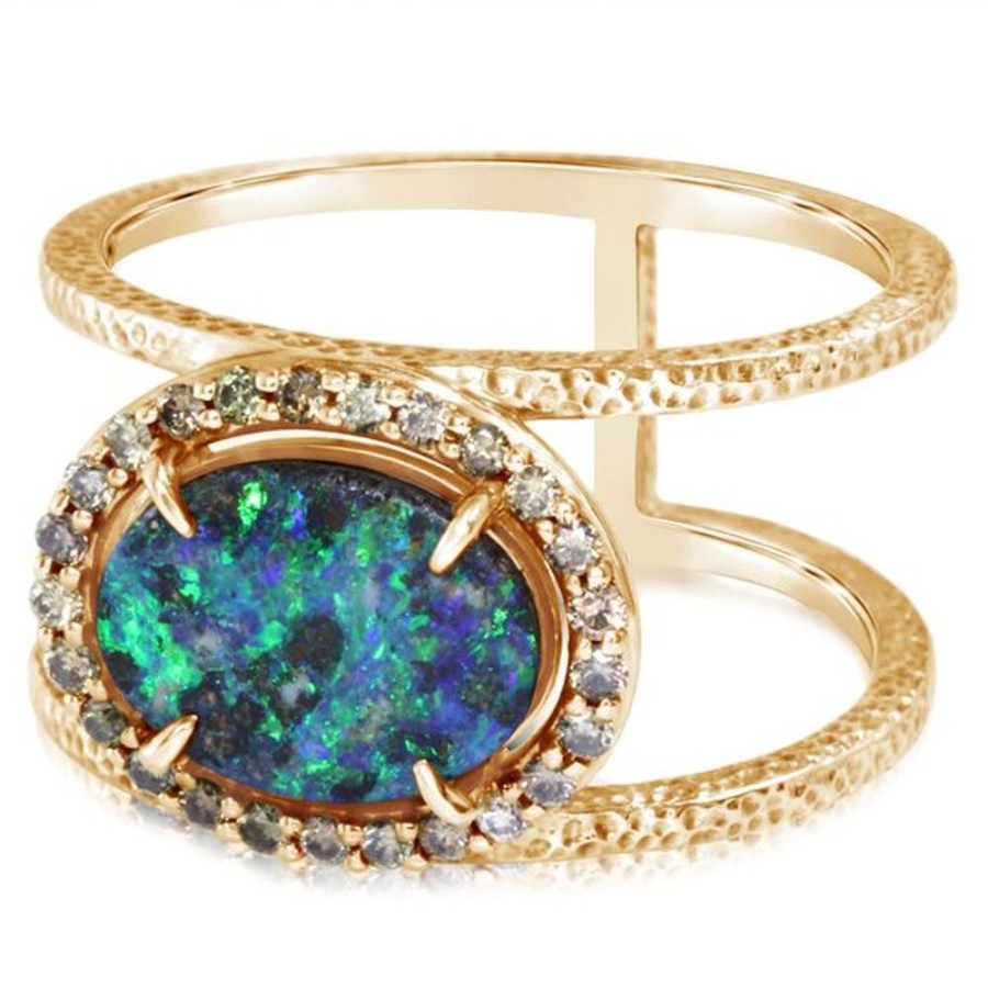 Colored Stone Jewelry Parle | Yellow Gold Boulder Opal Ring