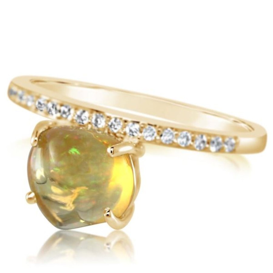 Colored Stone Jewelry Parle | Yellow Gold Fire Opal Ring