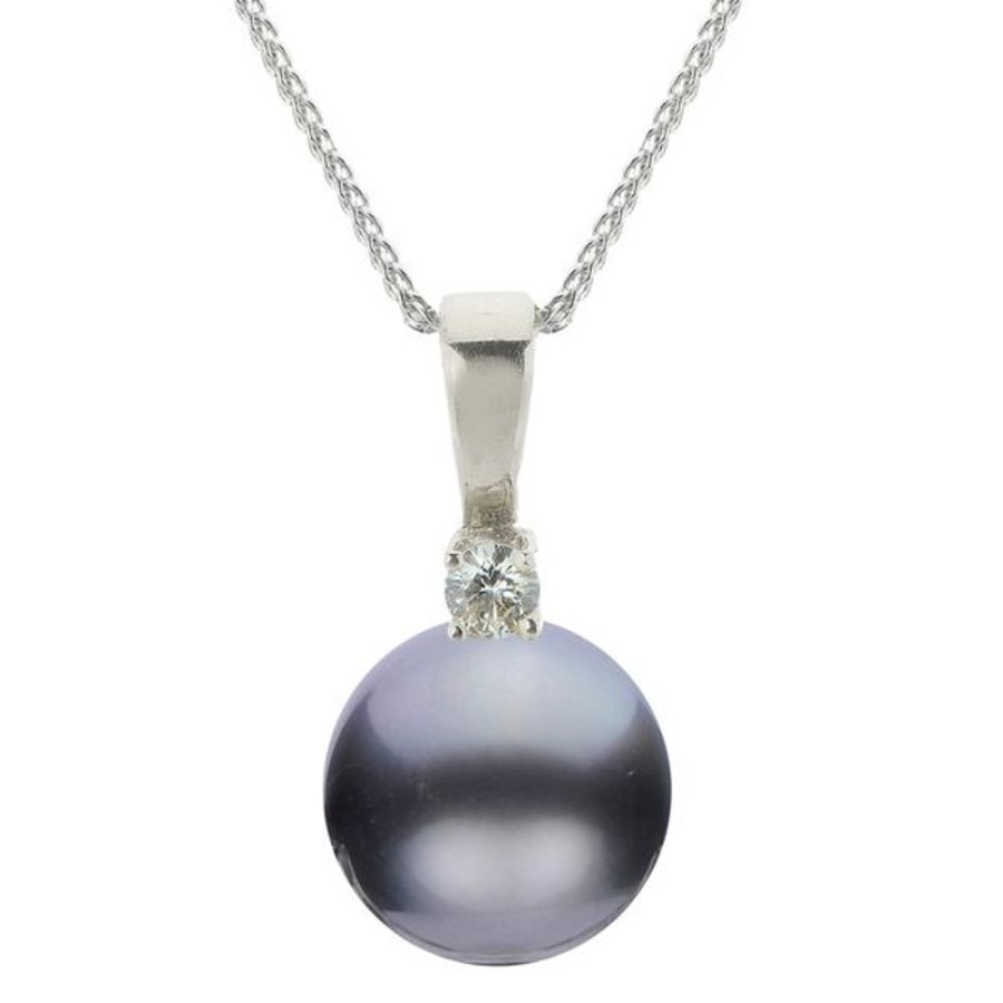 Pearl Jewelry Imperial Pearls | 14Kt White Gold Tahitian Pearl Pendant