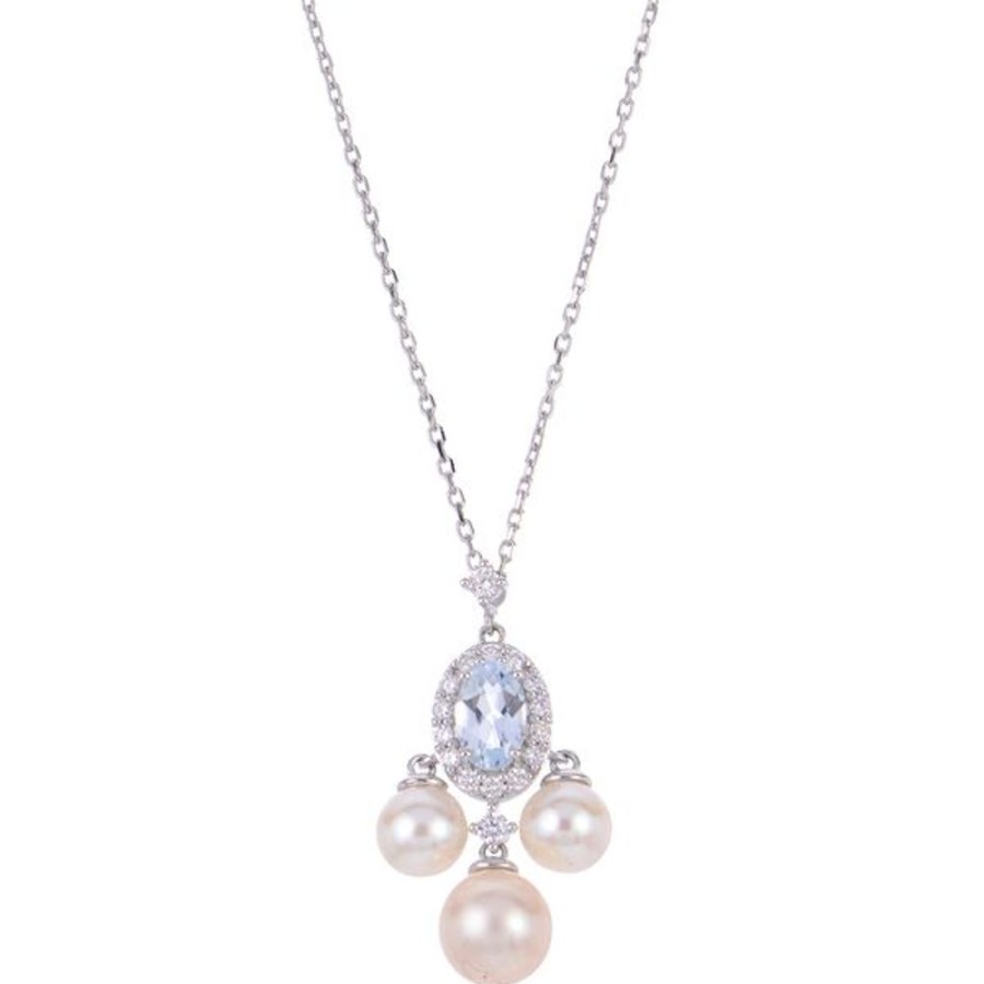 Pearl Jewelry Imperial Pearls | 14Kt White Gold Freshwater Pearl Necklace