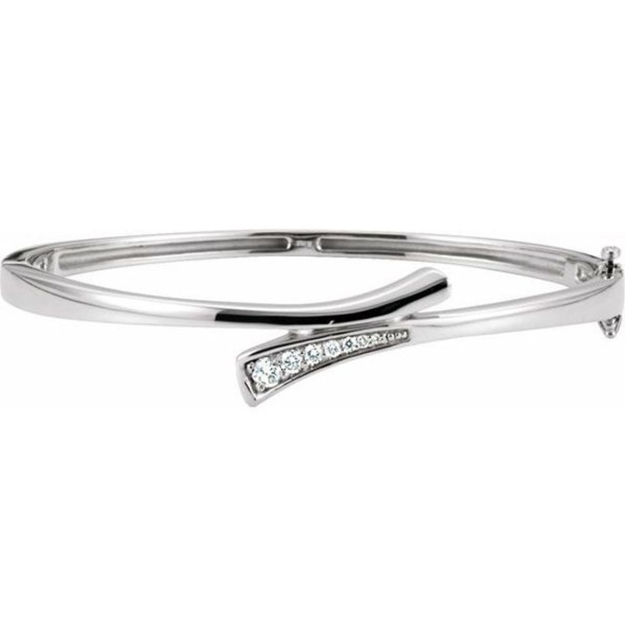 Diamond Jewelry Stuller | Journey Hinged Bangle Bracelet