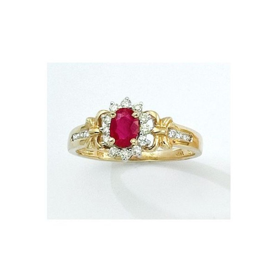 Colored Stone Jewelry Color Merchants | 14K Yellow Gold Precious And Diamond Ring