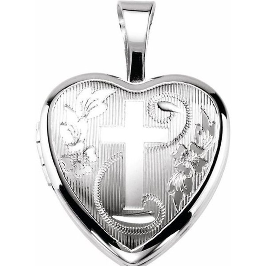 More Jewelry Stuller | Heart Locket With Cross