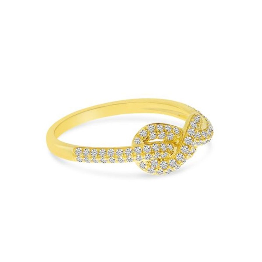 Colored Stone Jewelry Color Merchants | 14K Yellow Gold Diamond Twist Knot Ring