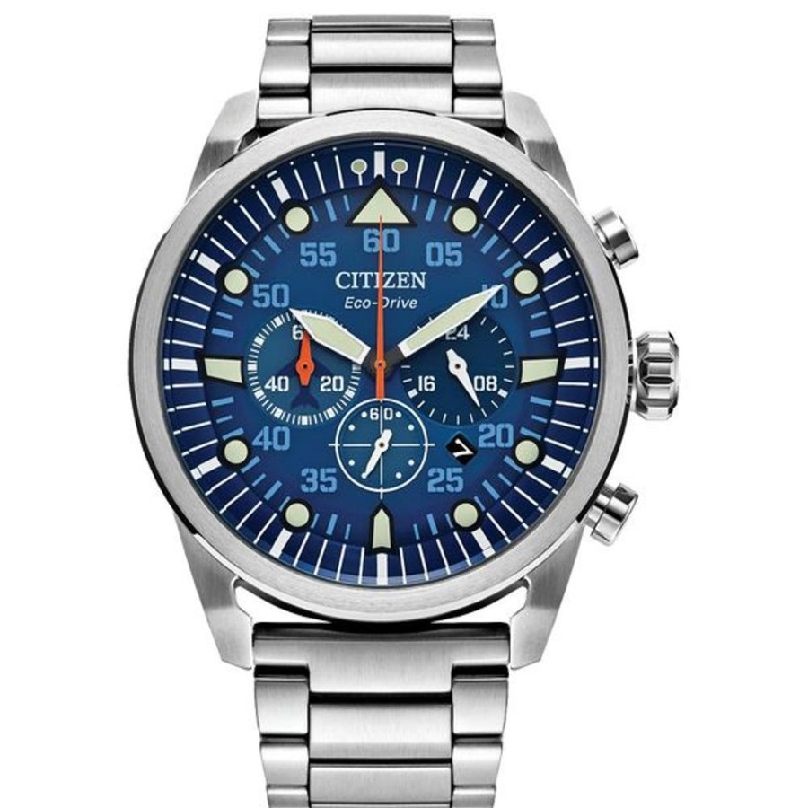 Watches Citizen | Citizen Eco-Drive Weekender Avion Mens Stainless Steel