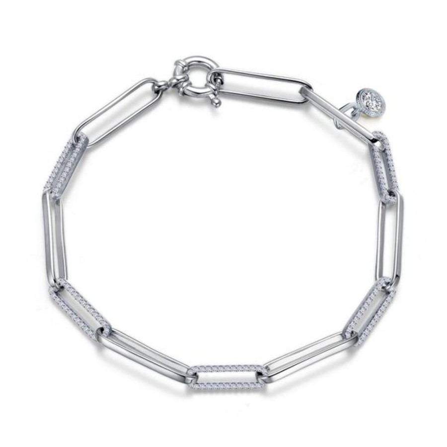 Silver Jewelry Lafonn | 1.65 Ctw Paperclip Bracelet