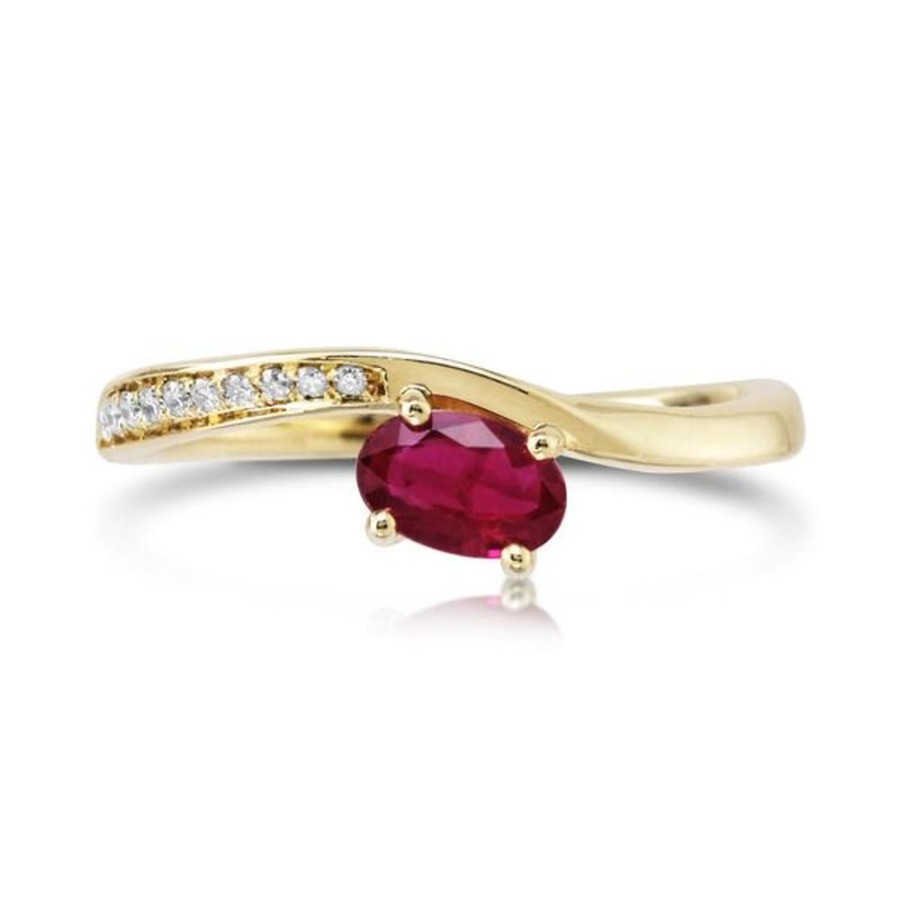 Colored Stone Jewelry Parle | Yellow Gold Ruby Ring