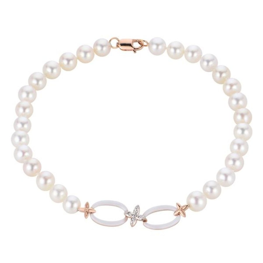 Pearl Jewelry Imperial Pearls | 14Kt Rose Gold Freshwater Pearl Bracelet