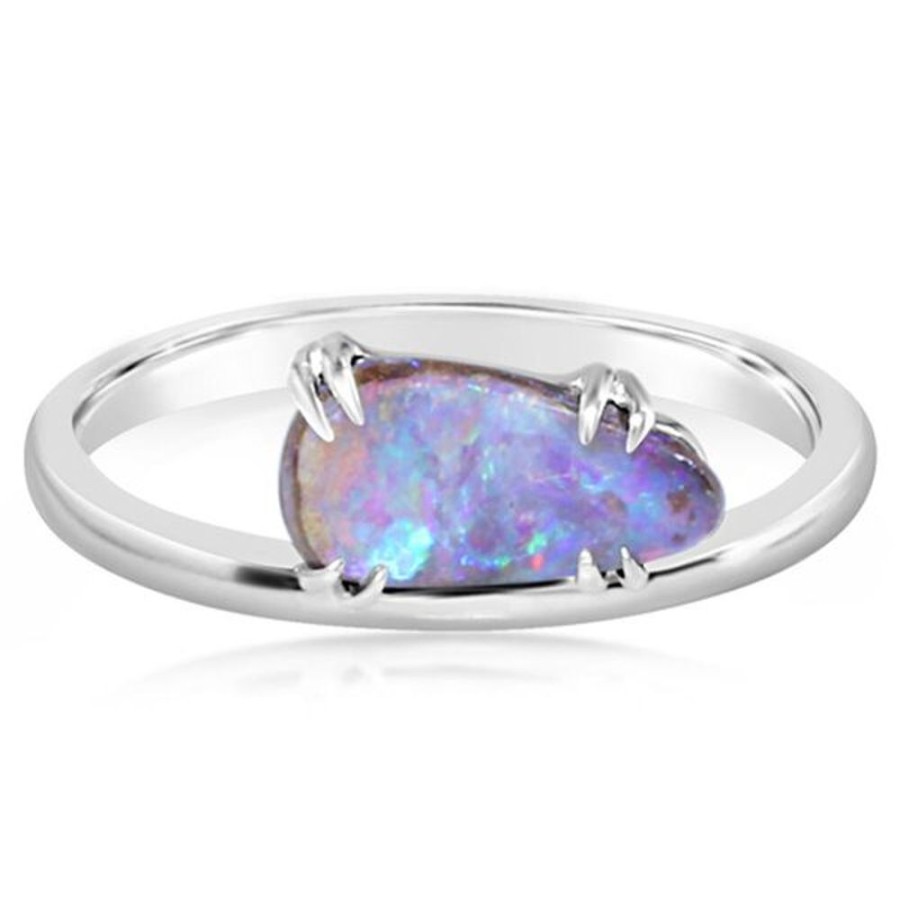 Colored Stone Jewelry Parle | Sterling Silver Boulder Opal Ring