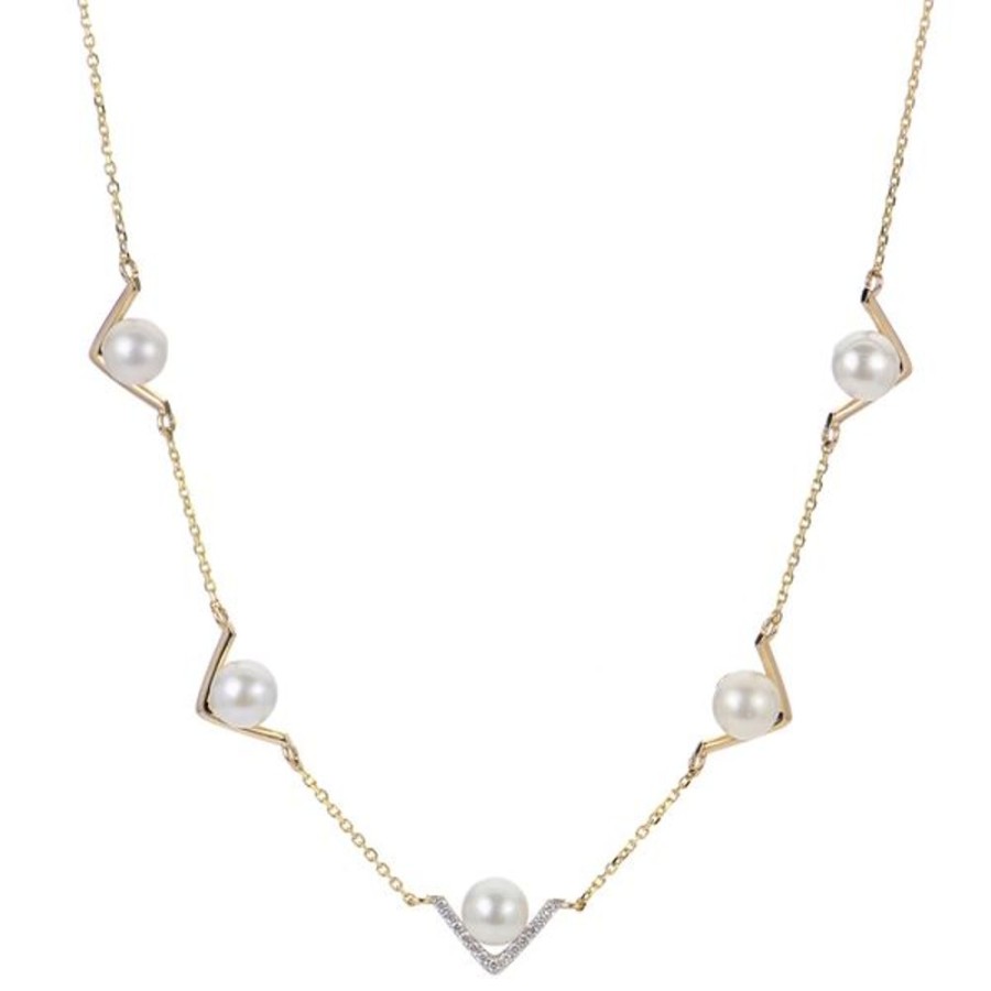 Pearl Jewelry Imperial Pearls | 14Kt Yellow Gold Freshwater Pearl Necklace