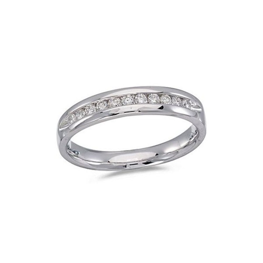 Colored Stone Jewelry Color Merchants | 14K White Gold Diamond Diamond Band Ring