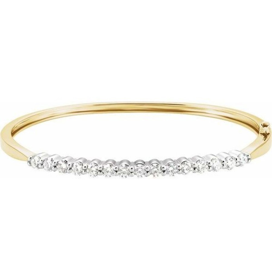 Diamond Jewelry Stuller | Accented Hinged Bangle Bracelet