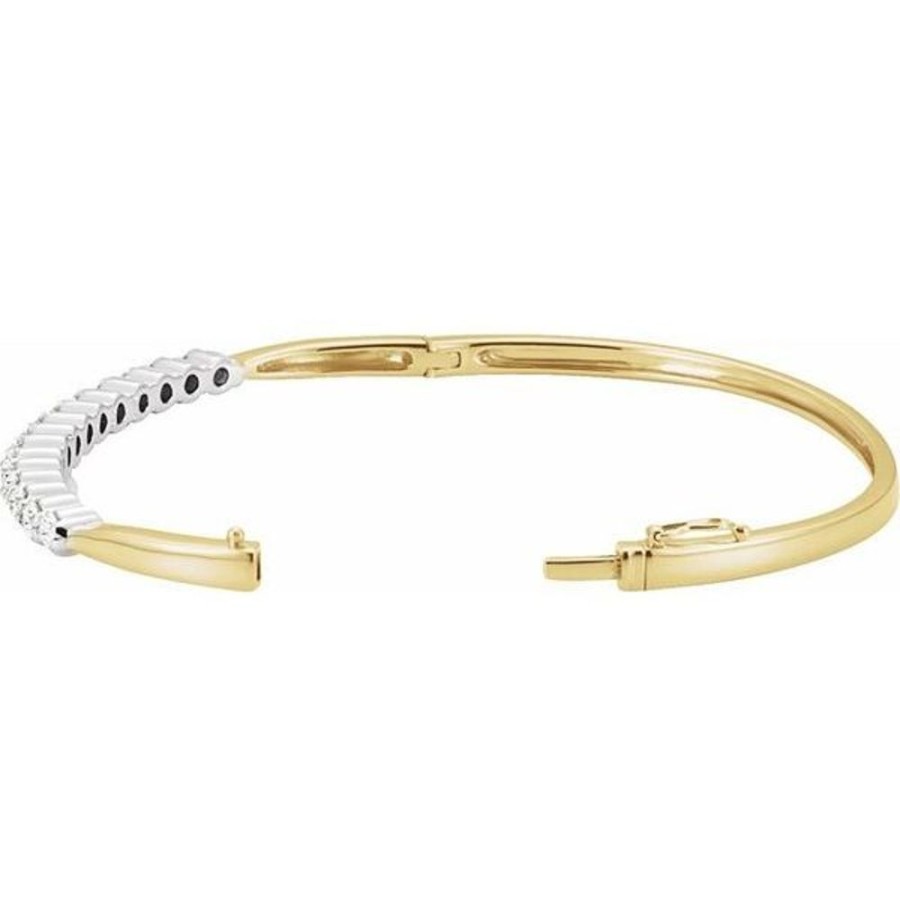 Diamond Jewelry Stuller | Accented Hinged Bangle Bracelet