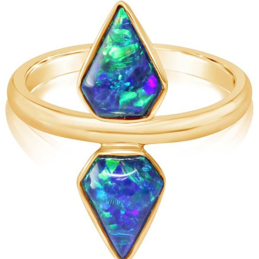 Colored Stone Jewelry Parle | Yellow Gold Opal Ring