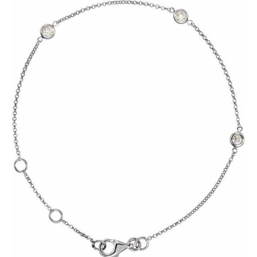 Diamond Jewelry Stuller | Bezel-Set Station Bracelet