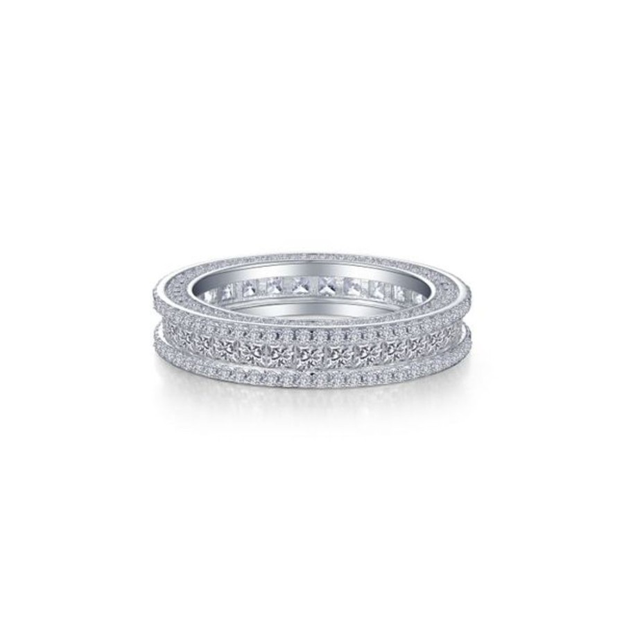 Silver Jewelry Lafonn | 5.16 Ctw Statement Princess-Cut Eterntiy Band