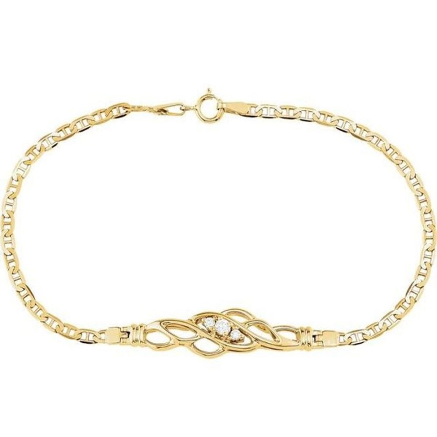 Diamond Jewelry Stuller | Accented Anchor Bracelet