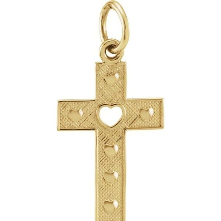 More Jewelry Stuller | Youth Pierced Heart Cross Pendant