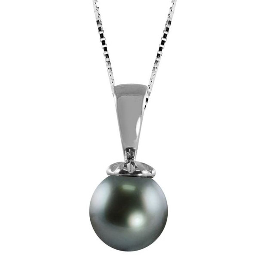 Pearl Jewelry Imperial Pearls | 14Kt White Gold Tahitian Pearl Pendant