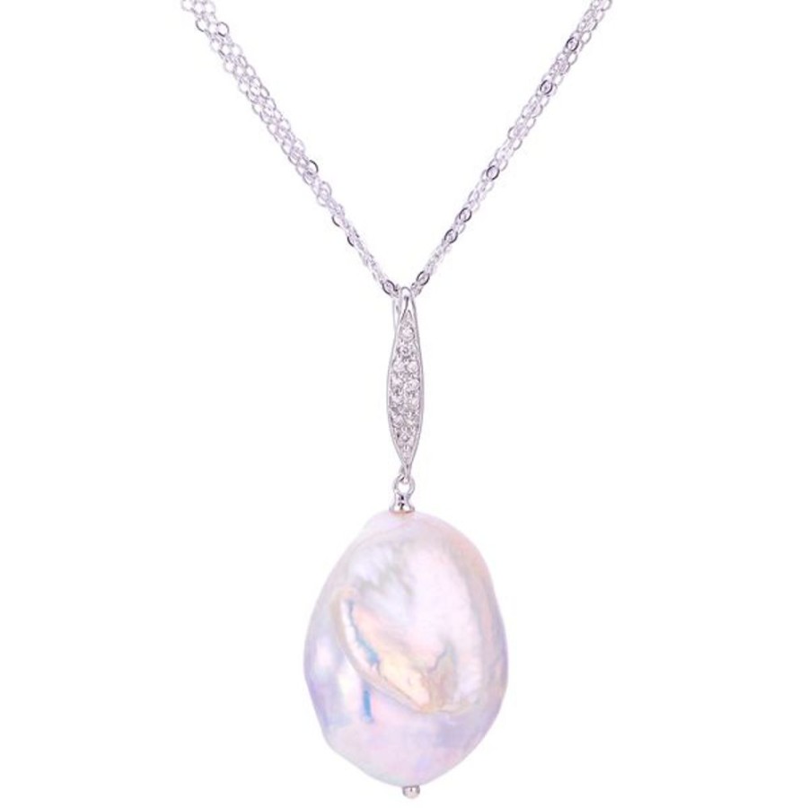 Pearl Jewelry Imperial Pearls | 14Kt White Gold Freshwater Pearl Pendant