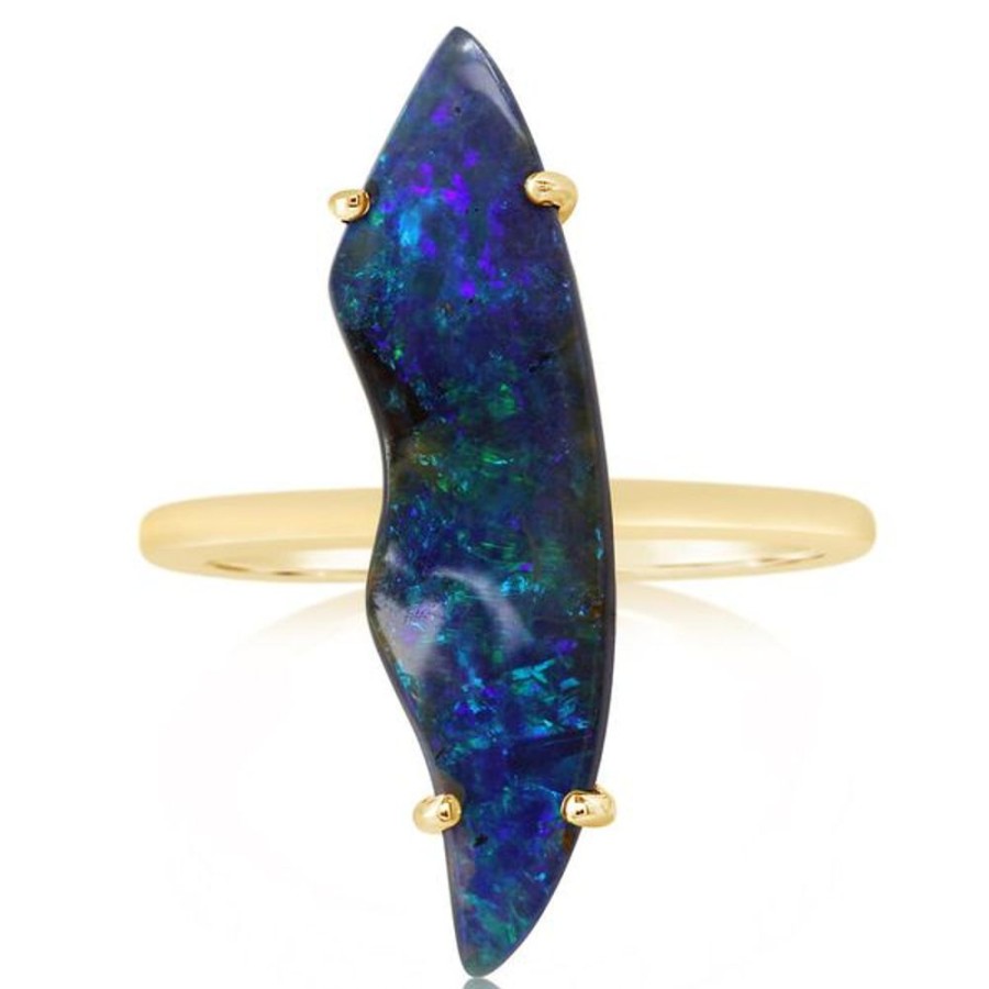 Colored Stone Jewelry Parle | Sterling Silver Boulder Opal Ring