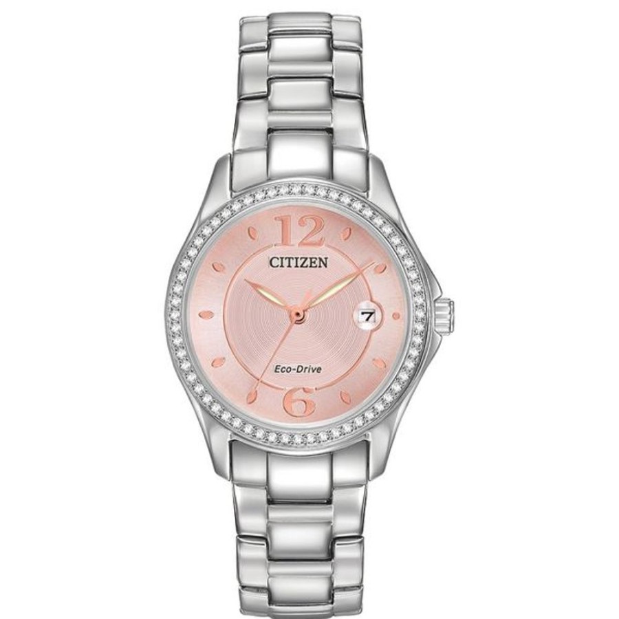 Watches Citizen | Citizen Eco-Drive Dress/Classic Eco Crystal Eco Ladies Stainless Steel