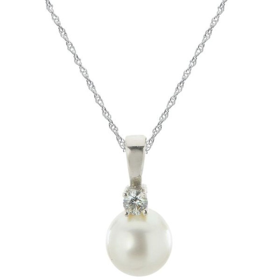 Pearl Jewelry Imperial Pearls | 14Kt White Gold Freshwater Pearl Pendant