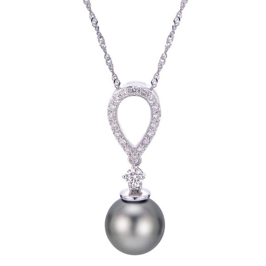 Pearl Jewelry Imperial Pearls | 14Kt White Gold Tahitian Pearl Pendant