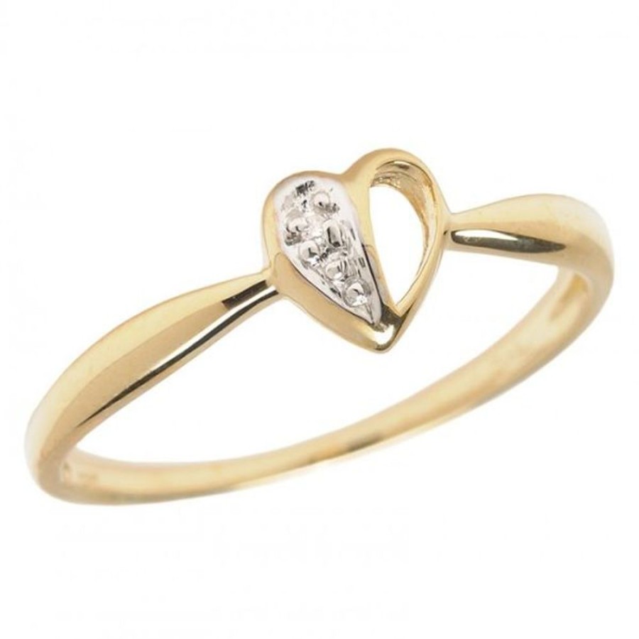 Colored Stone Jewelry Color Merchants | 14Kt Gold Diamond Heart Ring