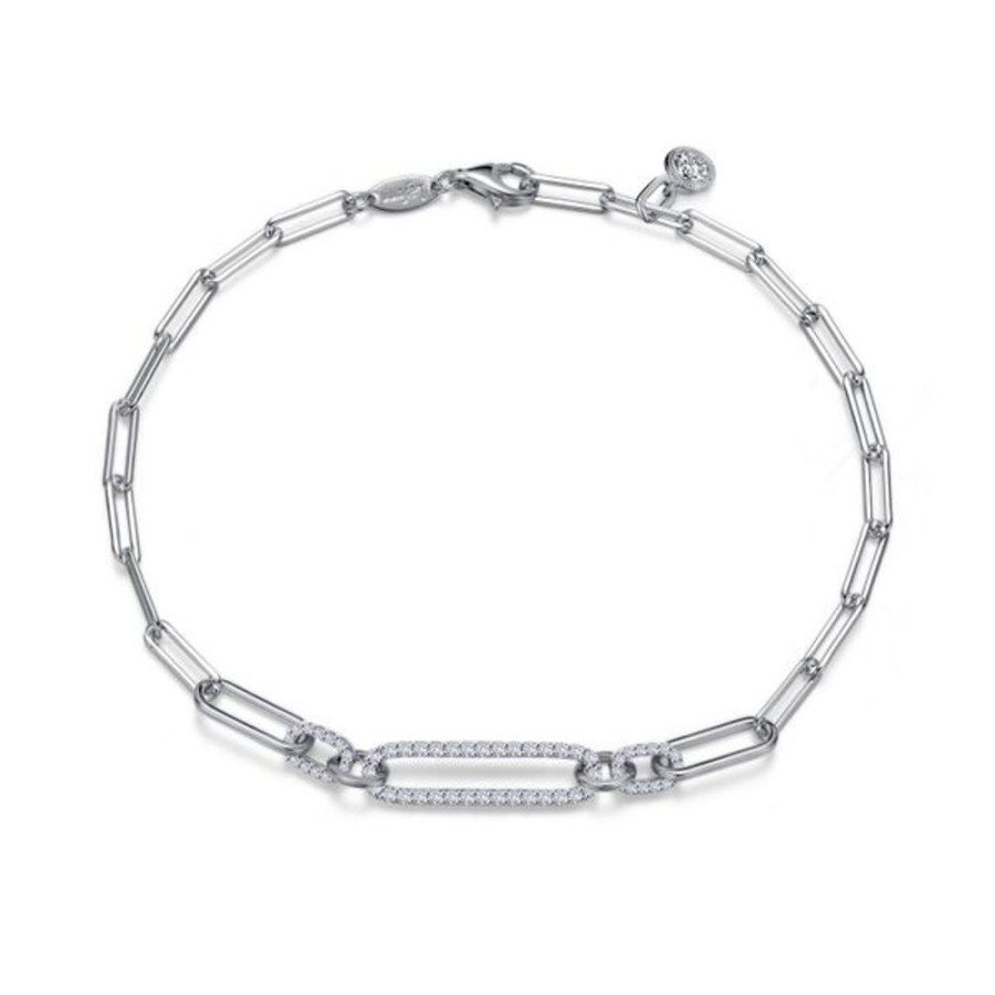 Silver Jewelry Lafonn | 0.85 Ctw Paperclip Bracelet