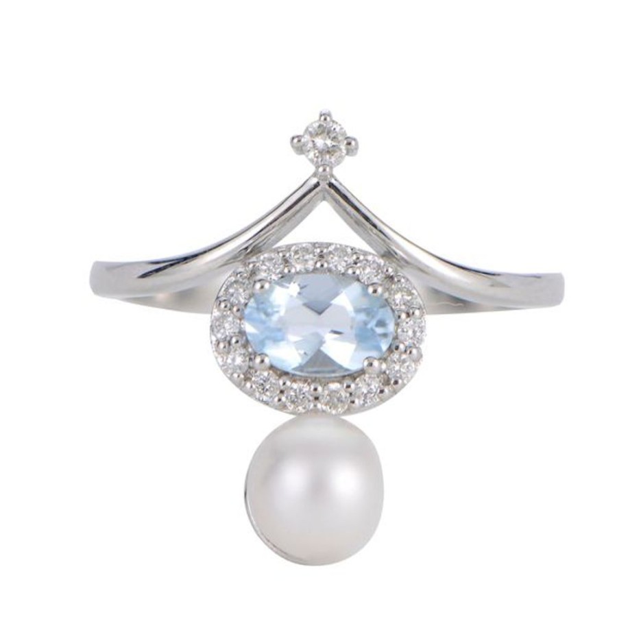 Pearl Jewelry Imperial Pearls | 14Kt White Gold Freshwater Pearl Ring