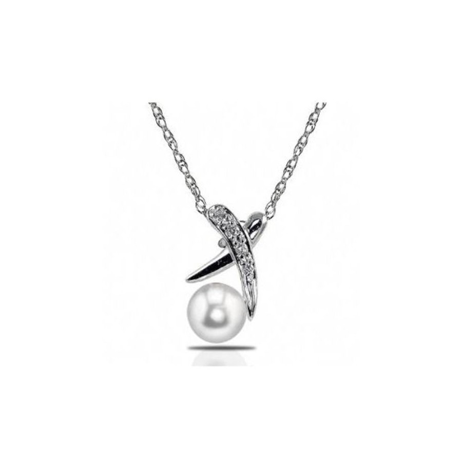 Pearl Jewelry Imperial Pearls | 14Kt White Gold Freshwater Pearl Pendant