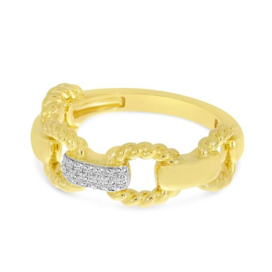 Colored Stone Jewelry Color Merchants | 14K Yellow Gold Twisted Link Ring