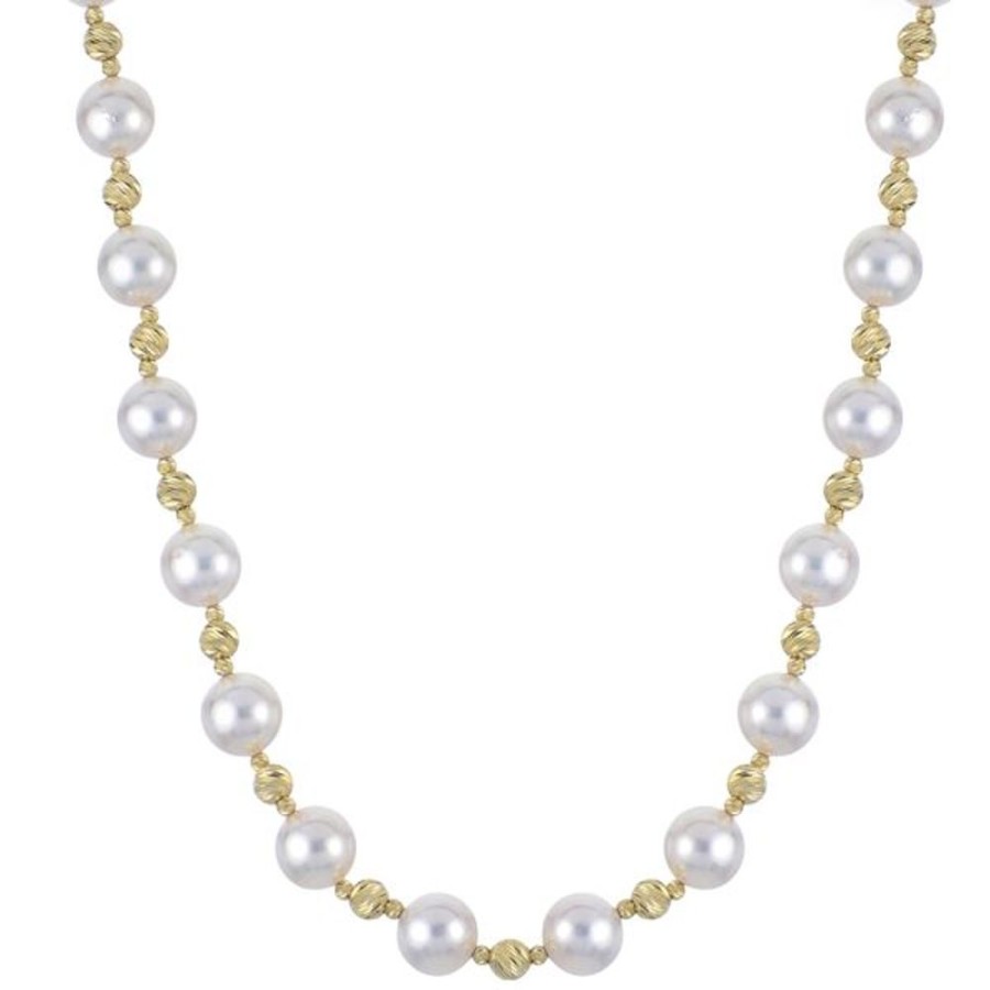 Pearl Jewelry Imperial Pearls | 14Kt Yellow Gold Akoya Pearl Necklace