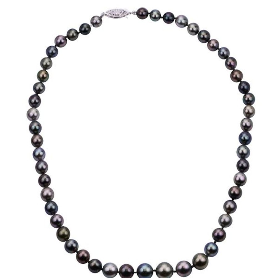 Pearl Jewelry Imperial Pearls | 14Kt White Gold Tahitian Pearl Necklace