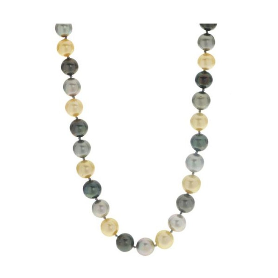 Pearl Jewelry Imperial Pearls | 14Kt White Gold Tahitian Pearl Necklace