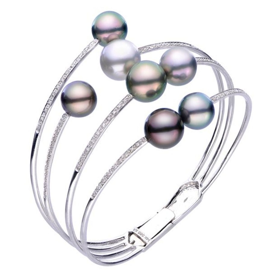 Pearl Jewelry Imperial Pearls | 14Kt White Gold Tahitian Pearl Bracelet