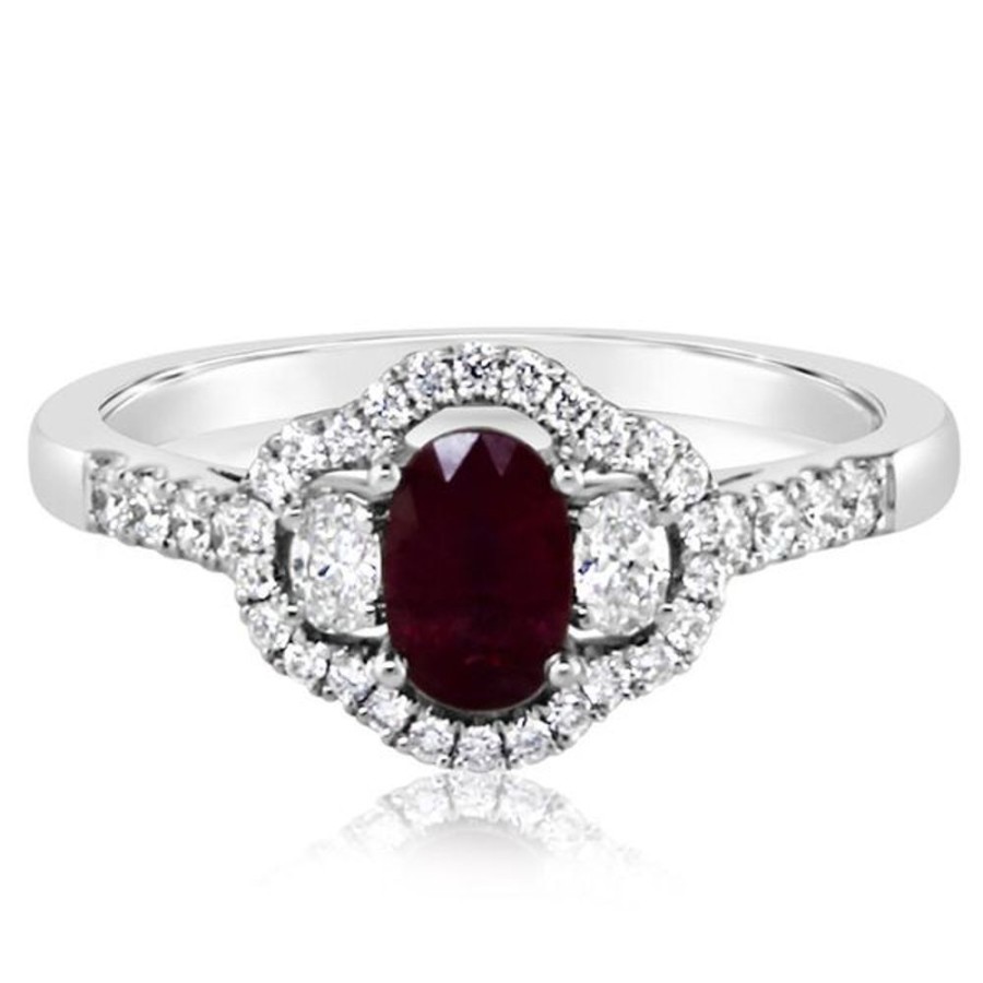 Colored Stone Jewelry Parle | White Gold Ruby Ring