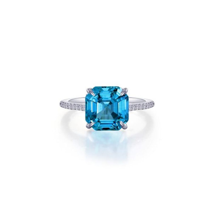 Silver Jewelry Lafonn | Fancy Lab-Grown Sapphire Solitaire Ring