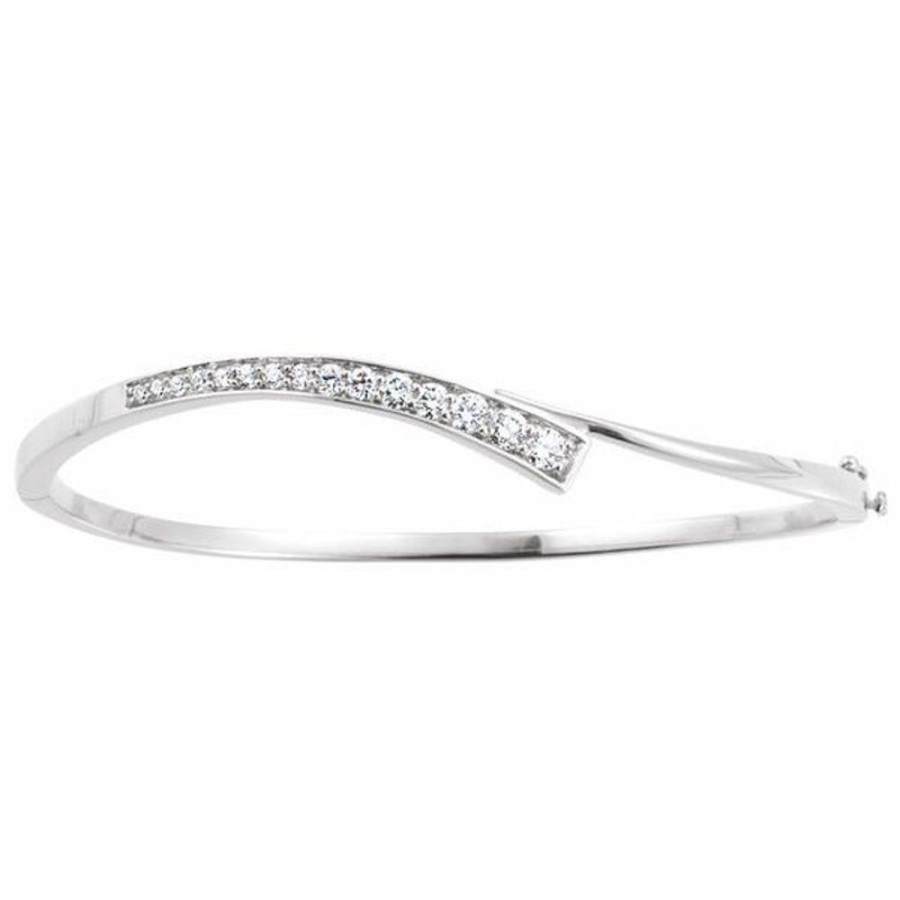 Diamond Jewelry Stuller | Journey Hinged Bangle Bracelet