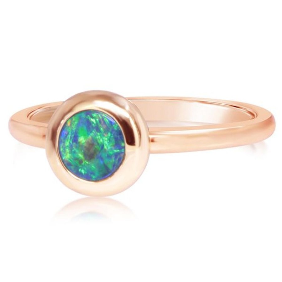 Colored Stone Jewelry Parle | Yellow Gold Opal Doublet Ring