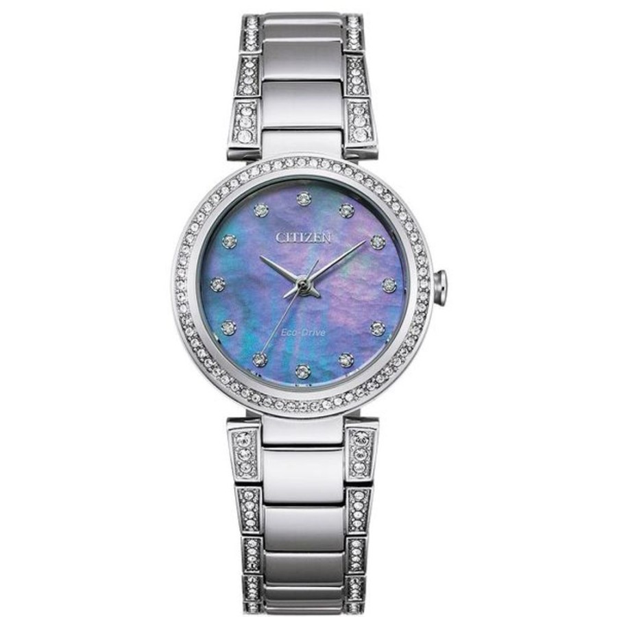 Watches Citizen | Citizen Eco-Drive Dress/Classic Eco Crystal Eco Ladies Stainless Steel