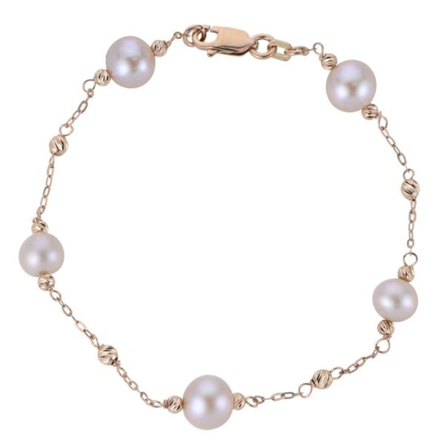 Pearl Jewelry Imperial Pearls | 14Kt Rose Gold Freshwater Pearl Bracelet