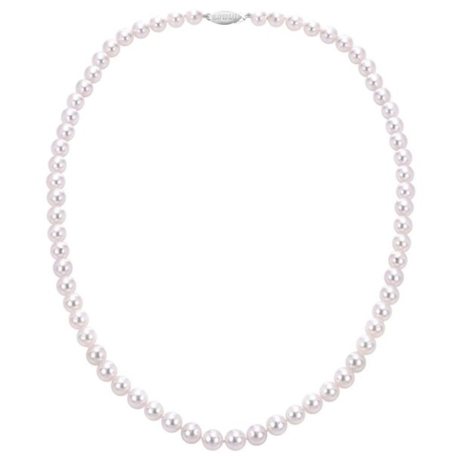 Pearl Jewelry Imperial Pearls | 18Kt Gold Crown Akoya Pearl Strand Necklace