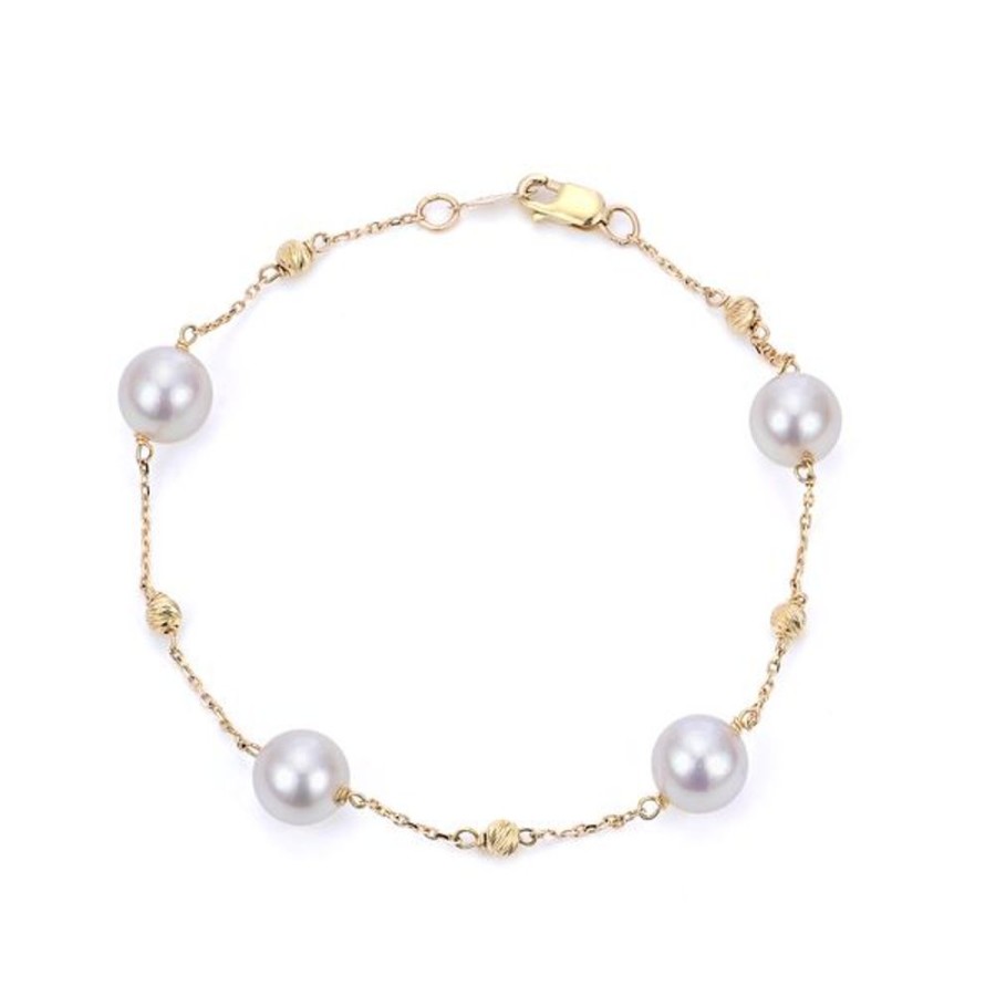 Pearl Jewelry Imperial Pearls | 14Kt Yellow Gold Akoya Pearl Bracelet