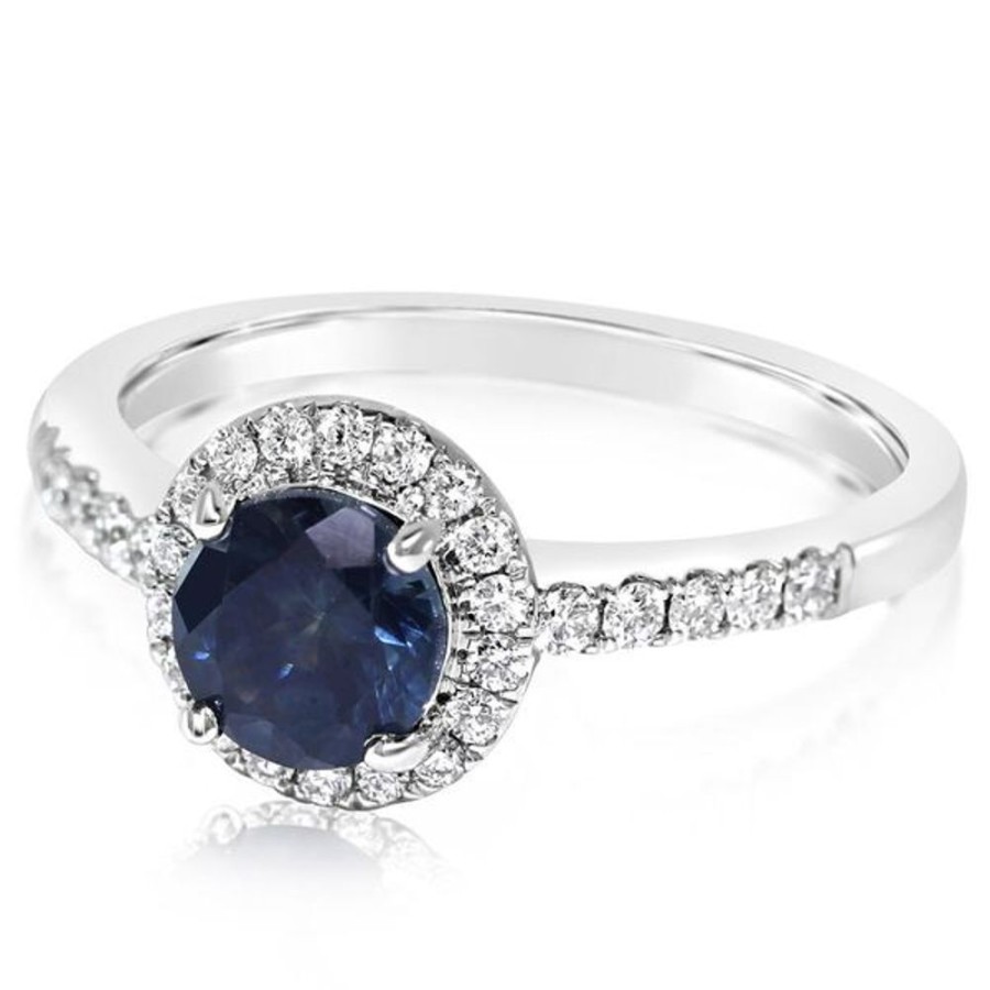 Colored Stone Jewelry Parle | White Gold Sapphire Ring